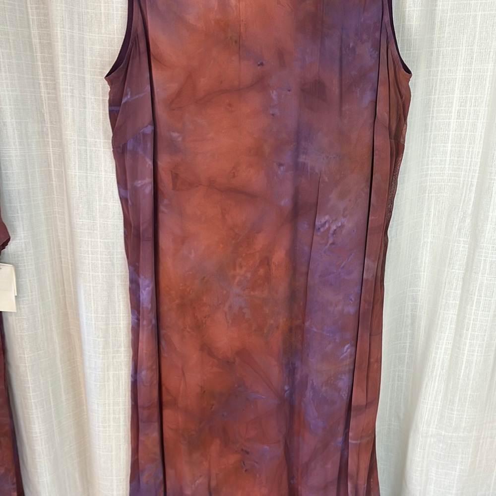 Rabbit Rabbit Rabbit Orange and Purple Sheath Dress with Duster Jacket - Picture 3 of 16